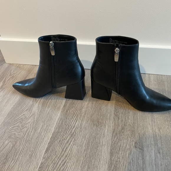 Black Block Heel Bootie - Picture 3 of 5